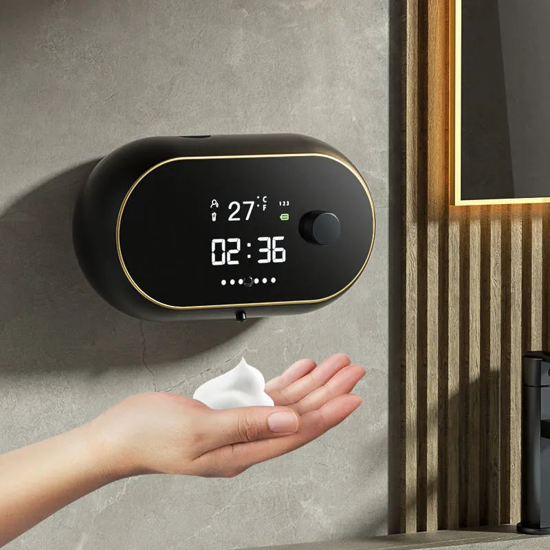 Smart Liquid Foam Soap Dispenser with Time Temperature Display