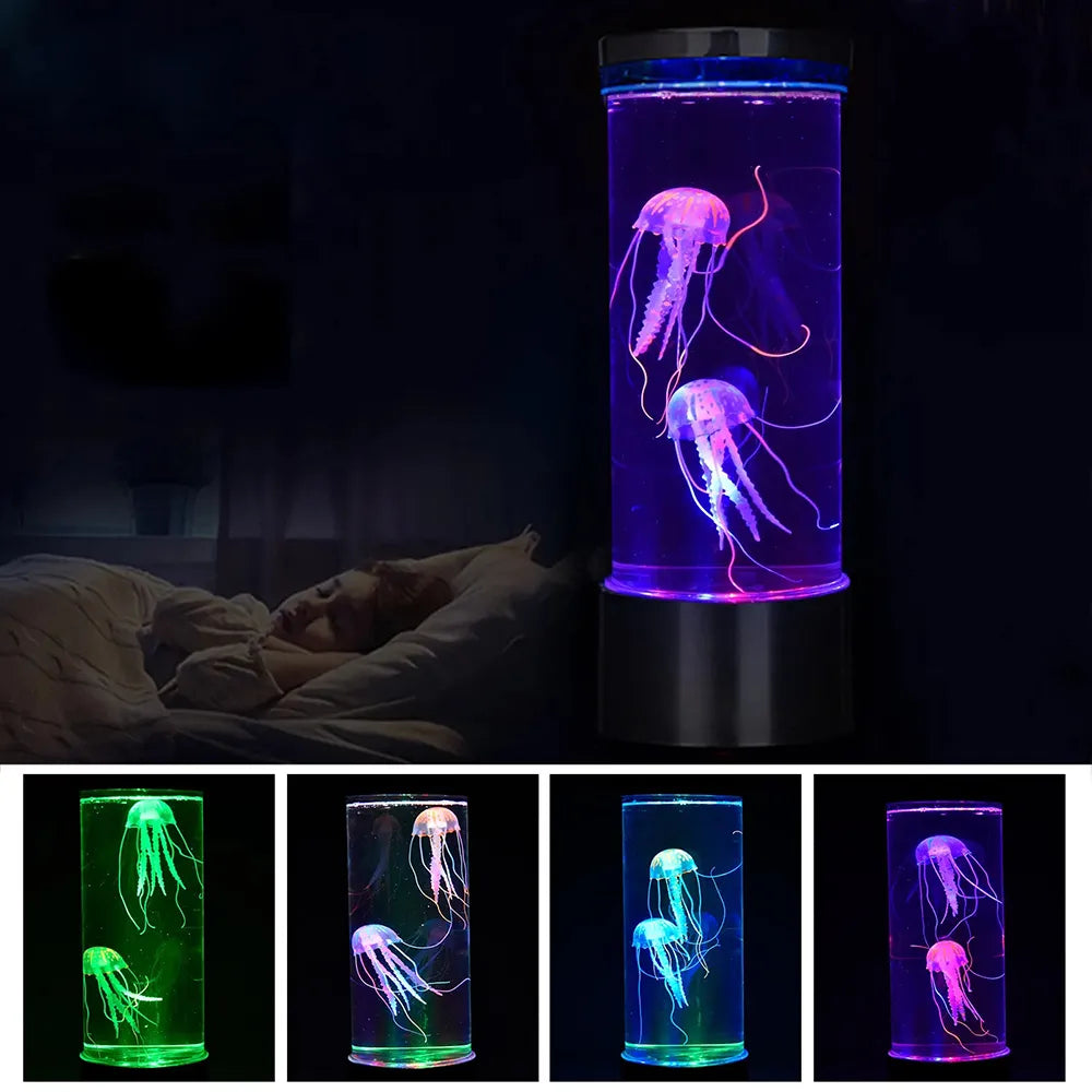 Colour Changing Jellyfish Lamp - USB/Battery Powered Table Night Light