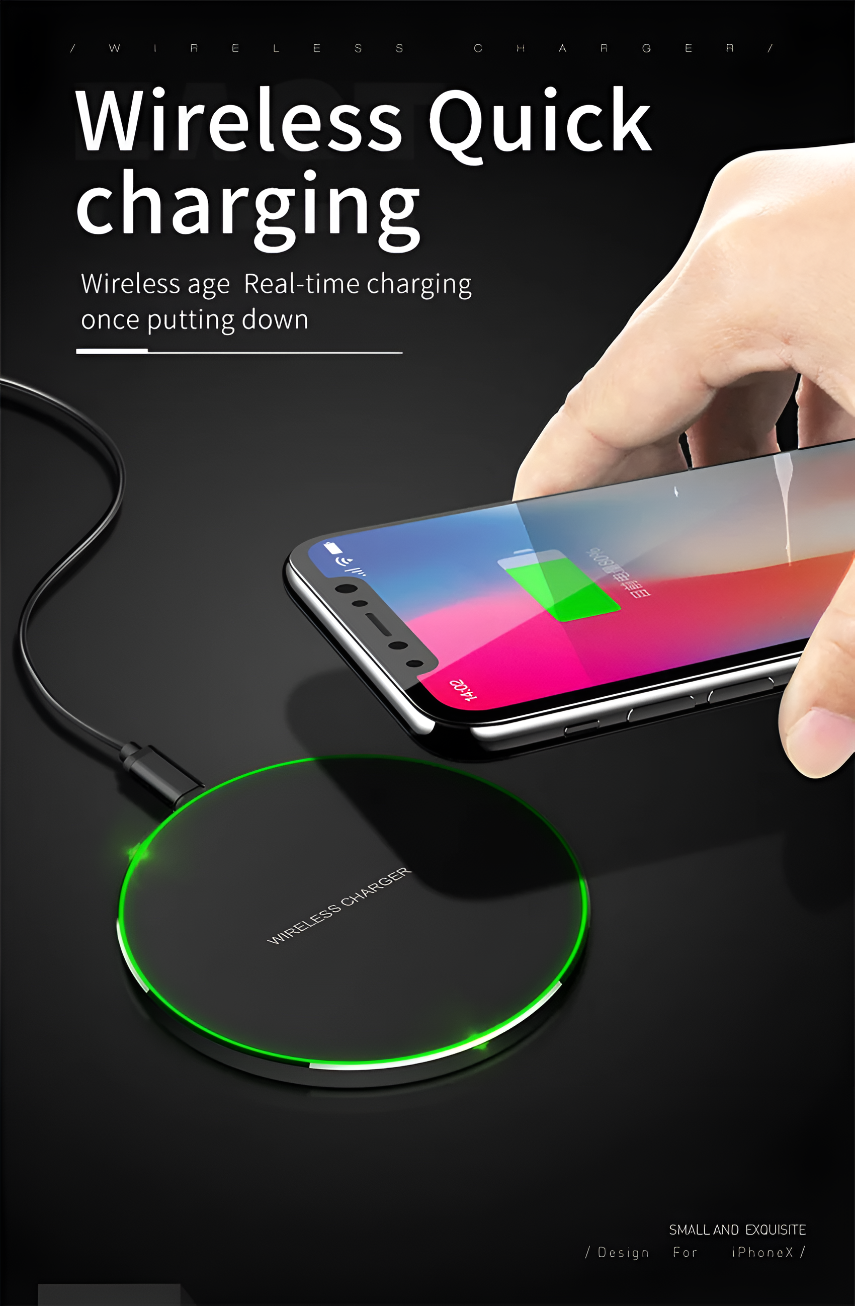 100W Fast Wireless Charger Charging Pad: iPhone, Samsung, Huawei