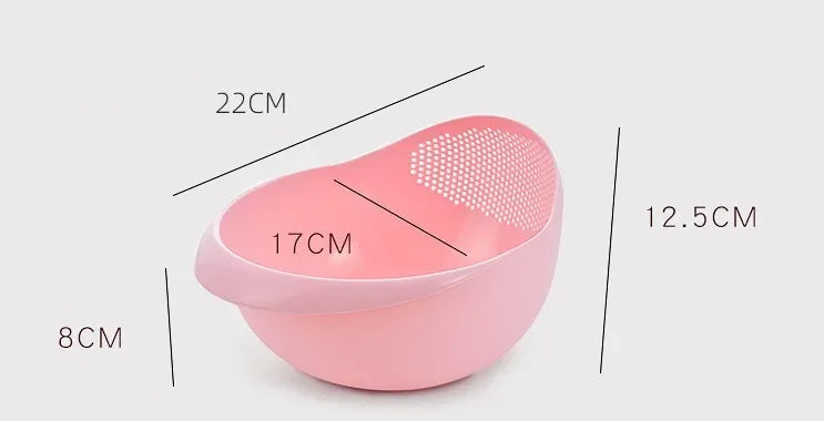 Rice Washing Filter Strainer Pink Basket