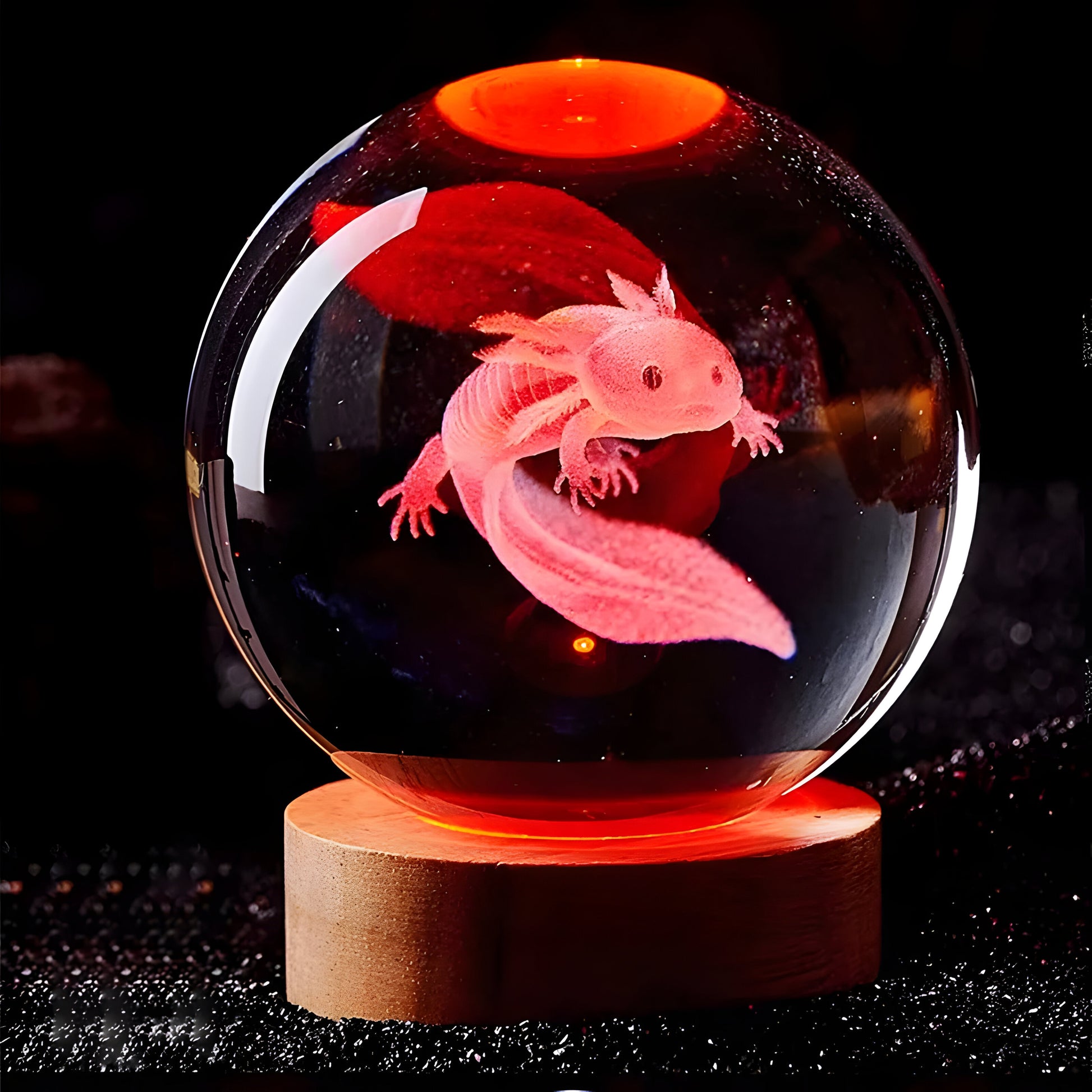 3D Glowing Fish Crystal Ball Night Light