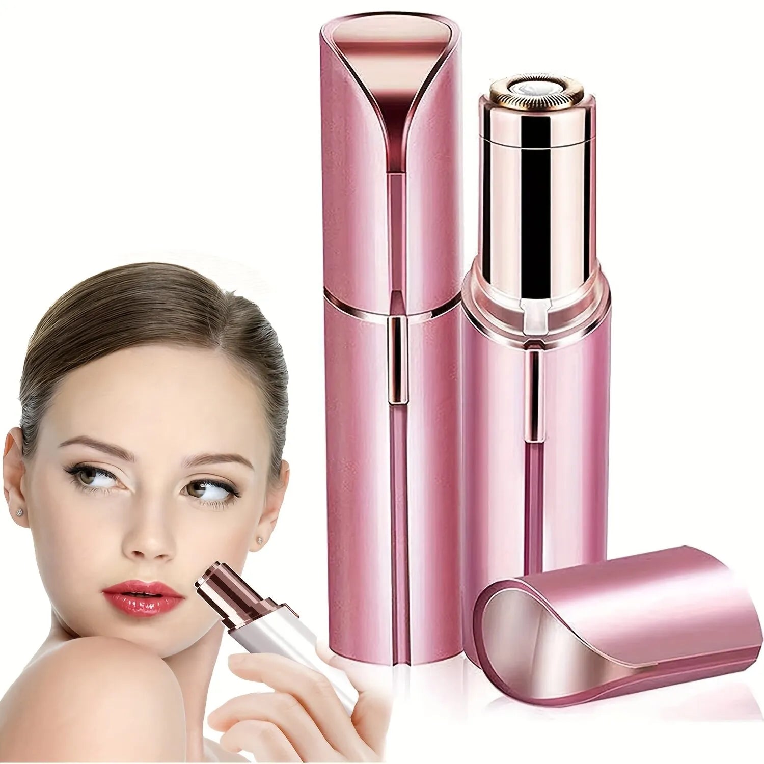 Portable Pink Lipstick Shaped Electric Hair Remover