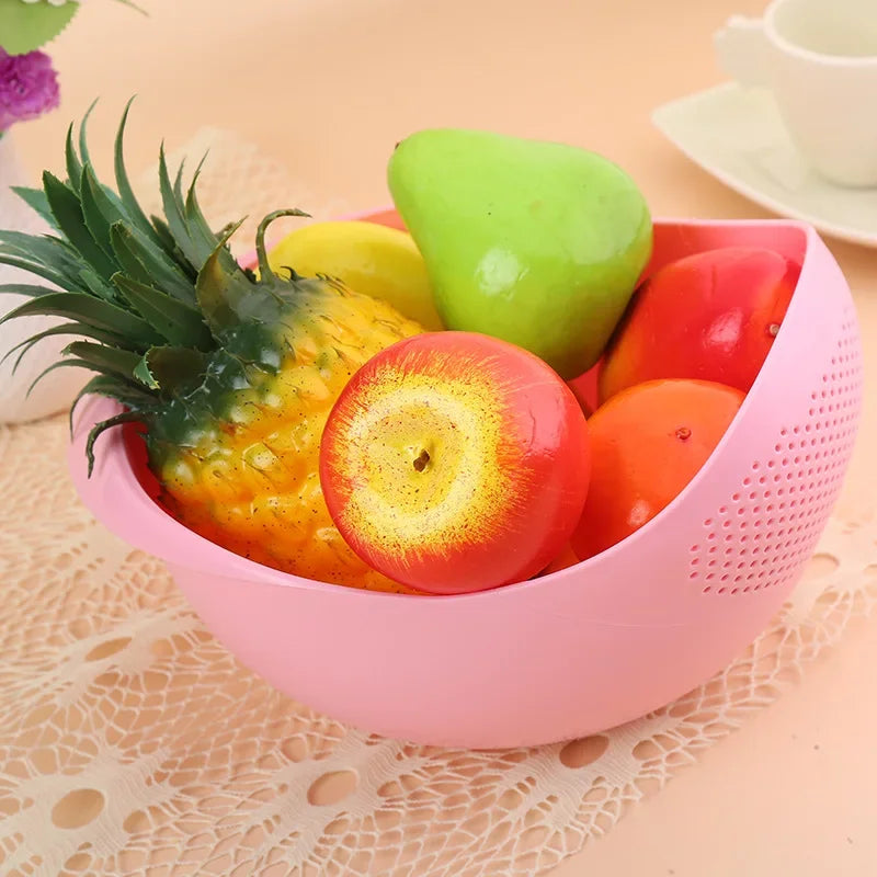 Rice Washing Filter Strainer Pink Basket