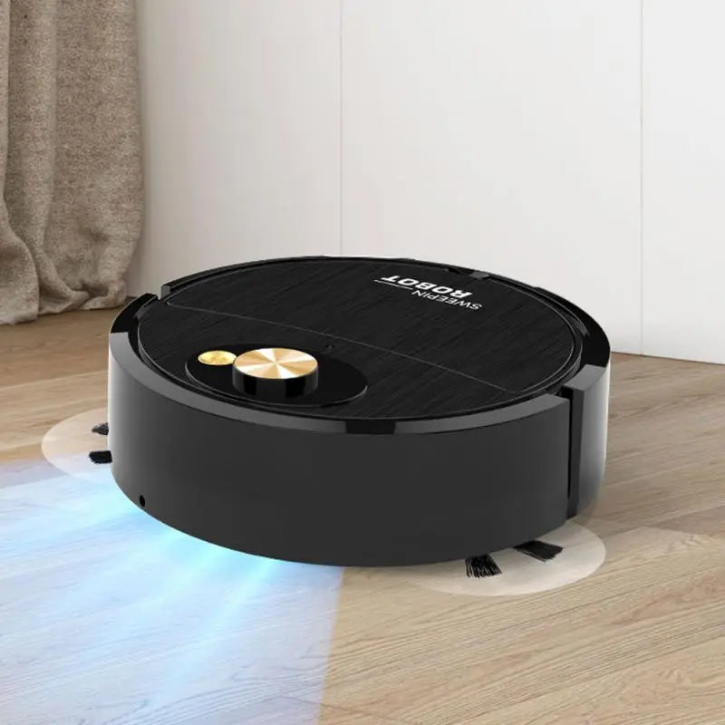 Intelligent 3-in-1 Robotic Black Vacuum Cleaner