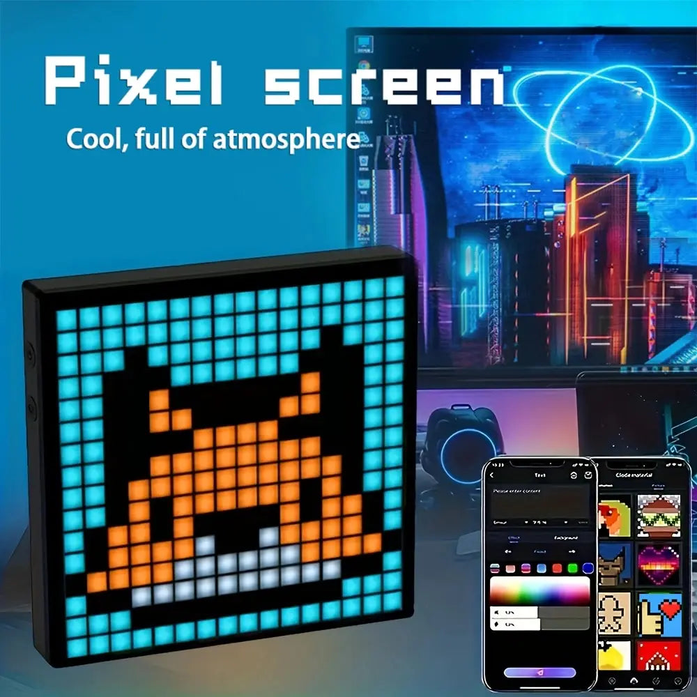 Customizable LED Pixel Display Night Light with Bluetooth APP Control