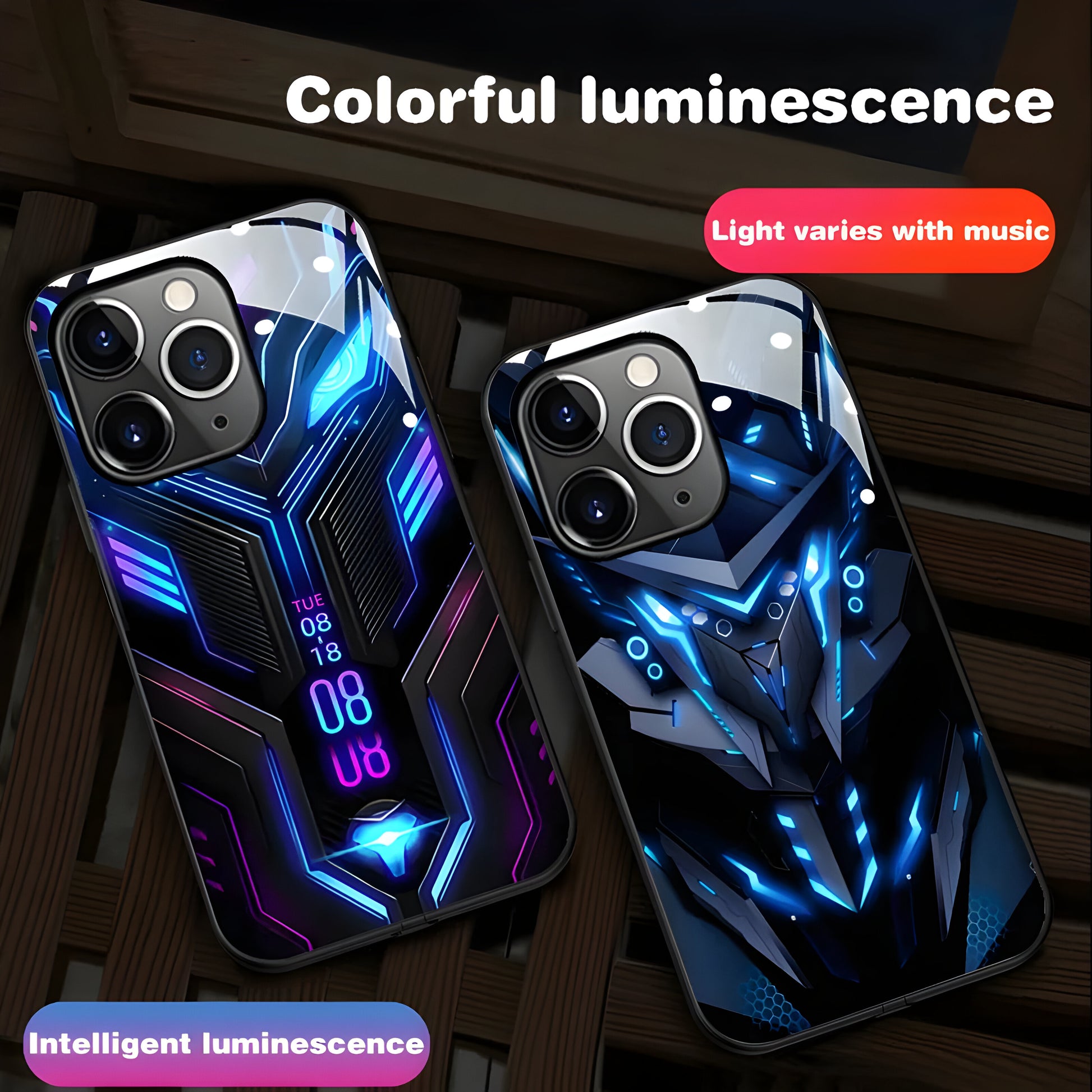 Luxury Colorful LED Light-Up Phone Case