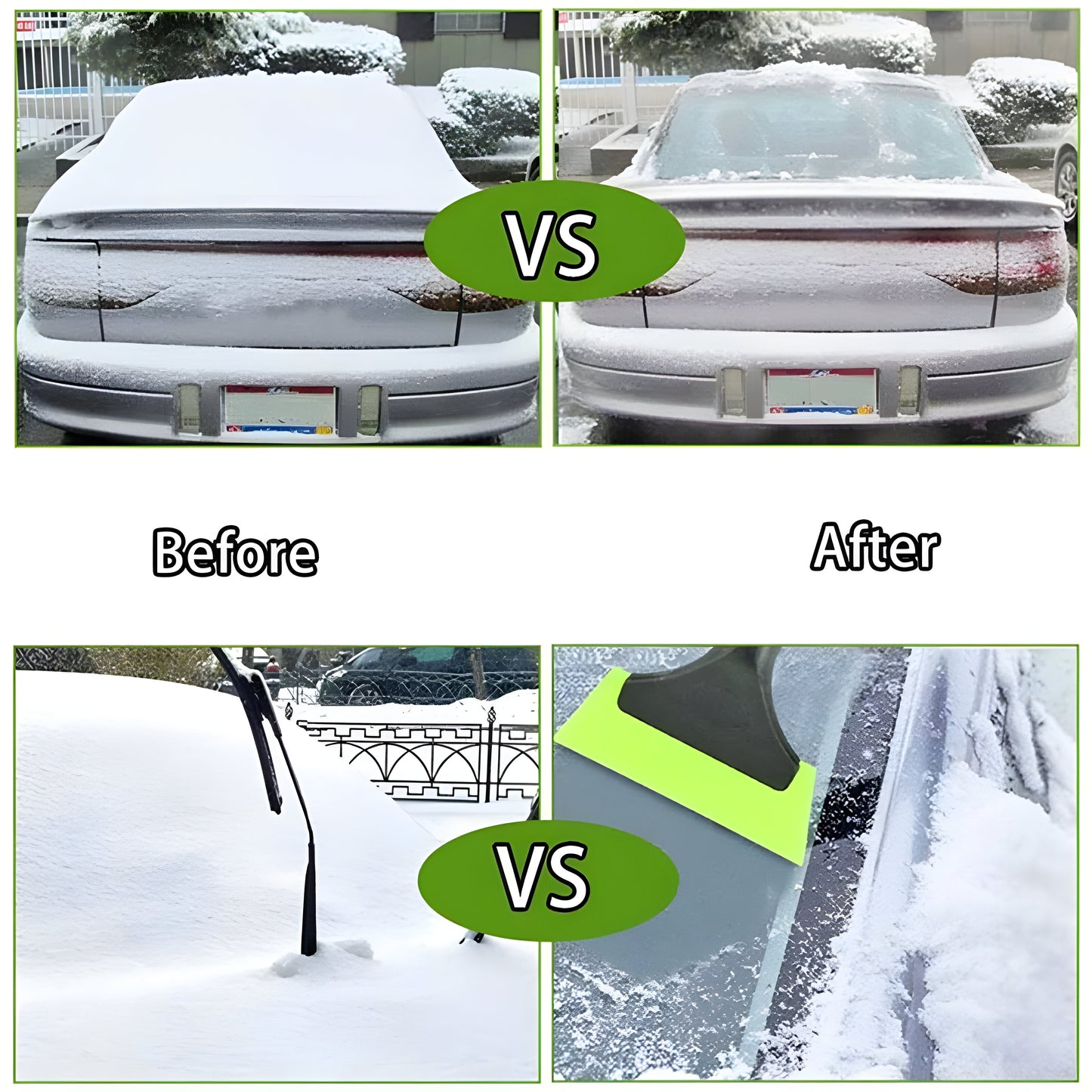 Silicone Car Squeegee: Window Wiper and Snow Scraper