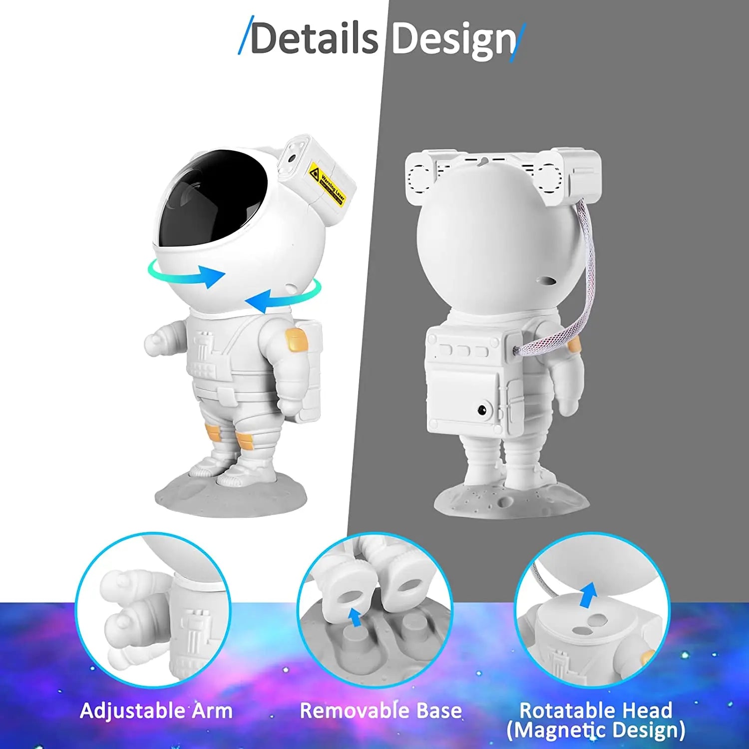 Astronaut Star Night Light Lamp Projector