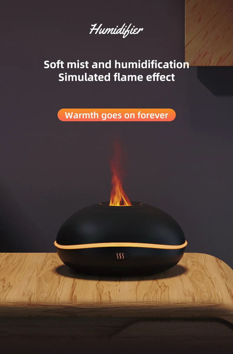 7 Color LED Scent Aroma Diffuse, Black Humidifier Lamp