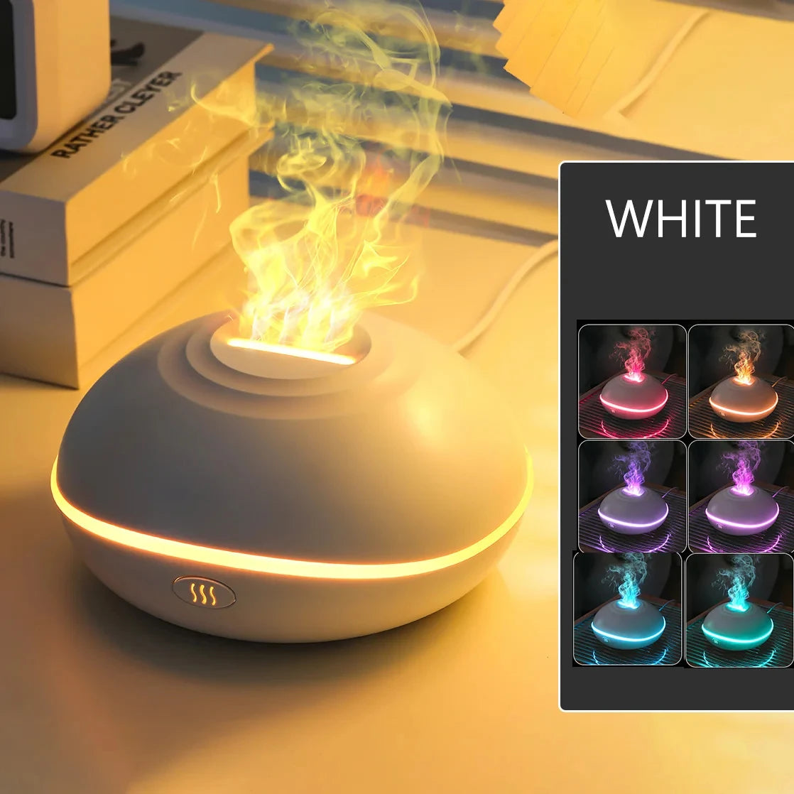 7 Color LED Scent Aroma Diffuse, White Humidifier Lamp