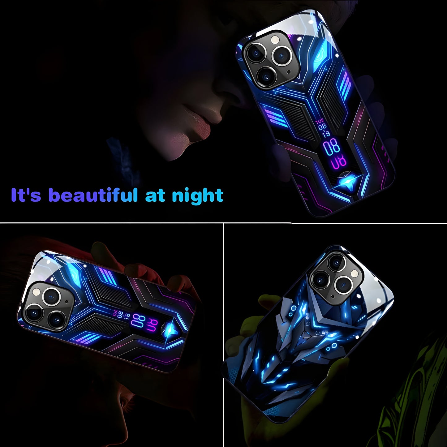 Luxury Colorful LED Light-Up Phone Case