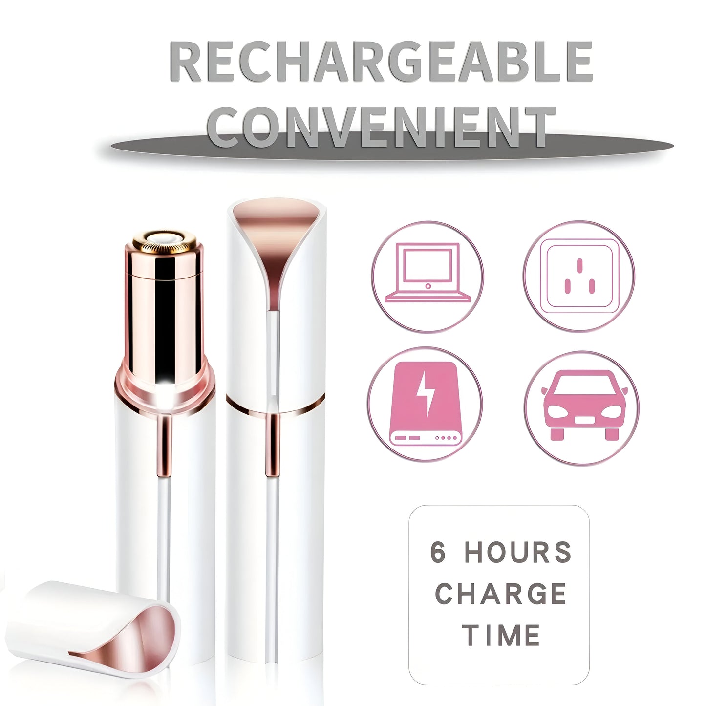 Portable Lipstick Shaped Electric Hair Remover