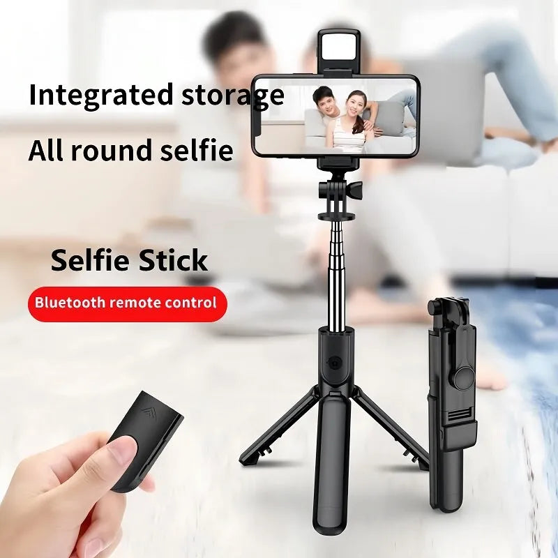 Pro Capture Selfie Stick Tripod: Bluetooth, Remote, Fill Light