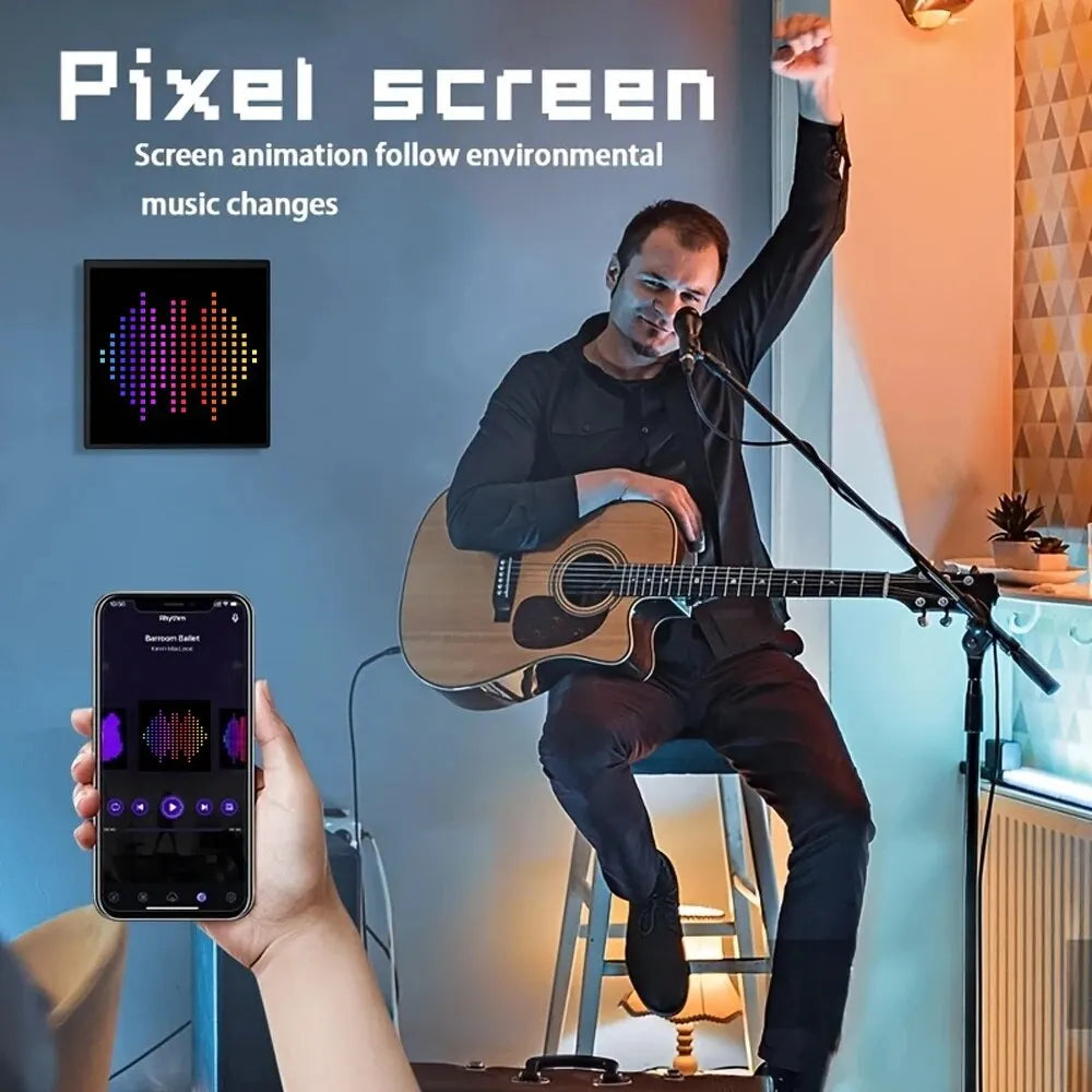 Customizable LED Pixel Display Night Light with Bluetooth APP Control