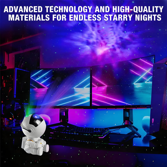 Sweet Playful Starry Astronaut Space Night Light Projector Ignite Kids Dream!