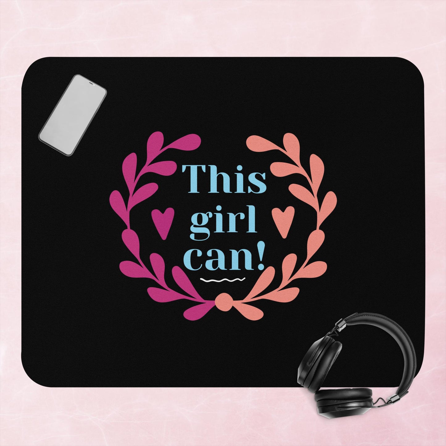 This Girl Can Black Mouse Pad